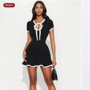 Fashion Nova Black and White Mini Dress